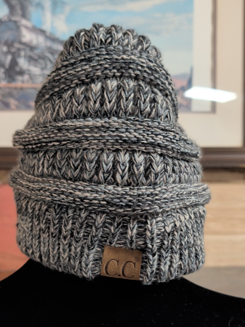 C.C Marled Gray Knit Beanie